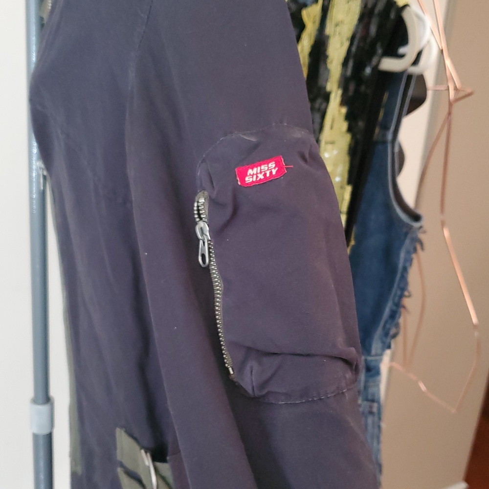 Miss Sixty Navy Zip-Front Trench Coat - Picture 8 of 8